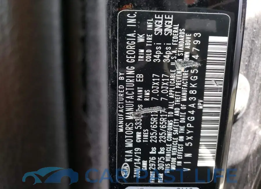 5XYPG4A38KG564793# 12