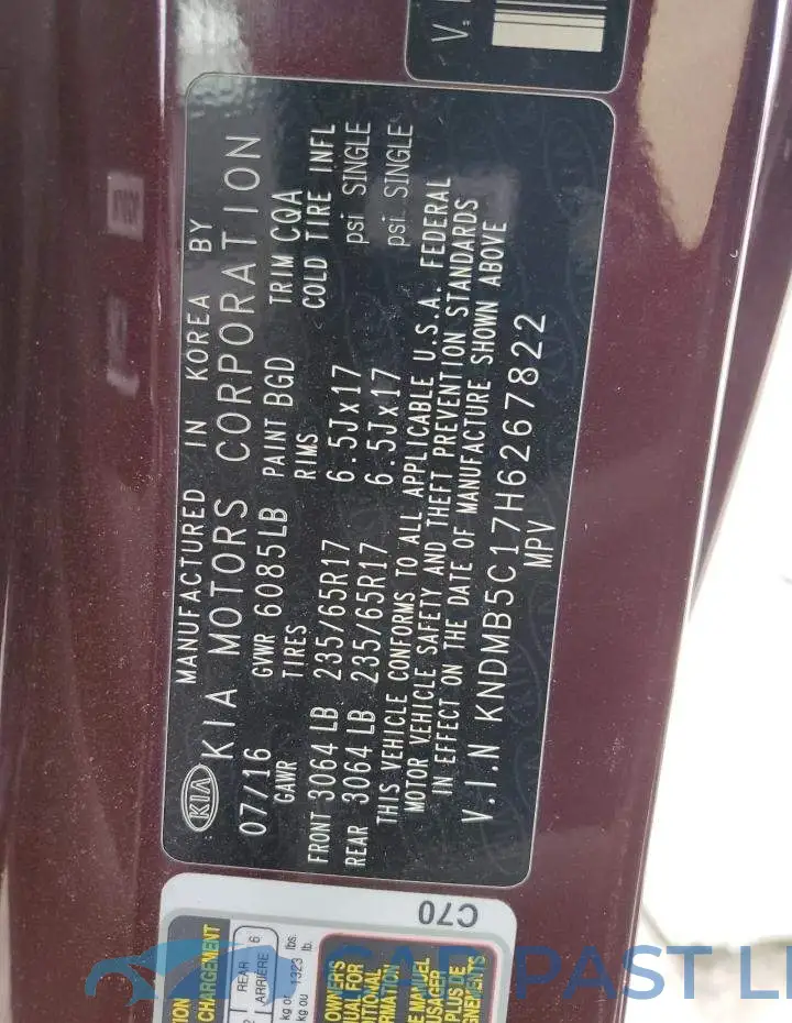 KNDMB5C17H6267822# 13