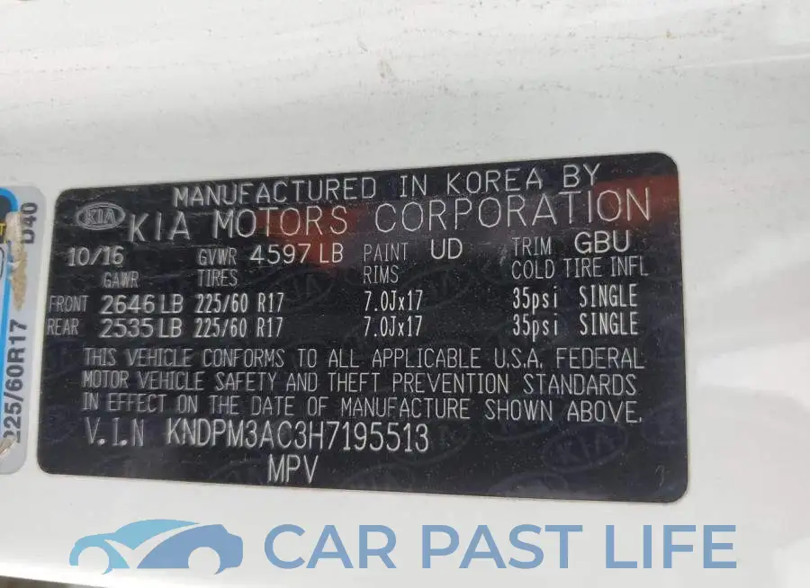 KNDPM3AC3H7195513# 12