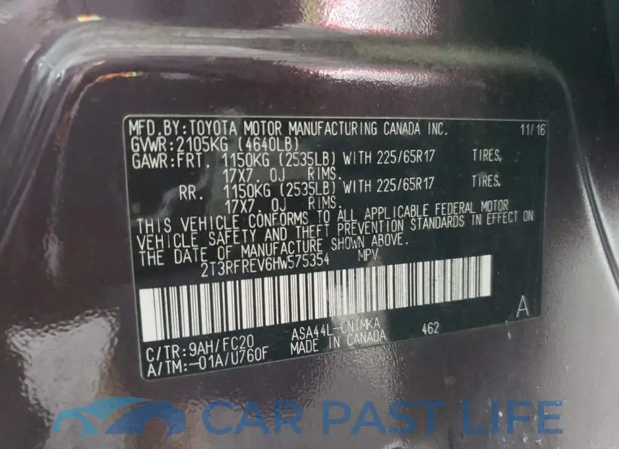 2T3RFREV6HW575354# 12