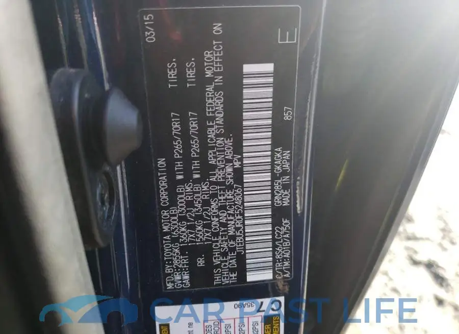 JTEBU5JR0F5248067# 10