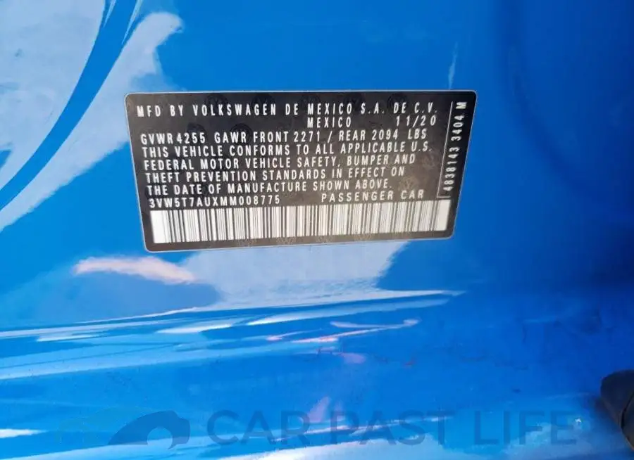 3VW5T7AUXMM008775# 12
