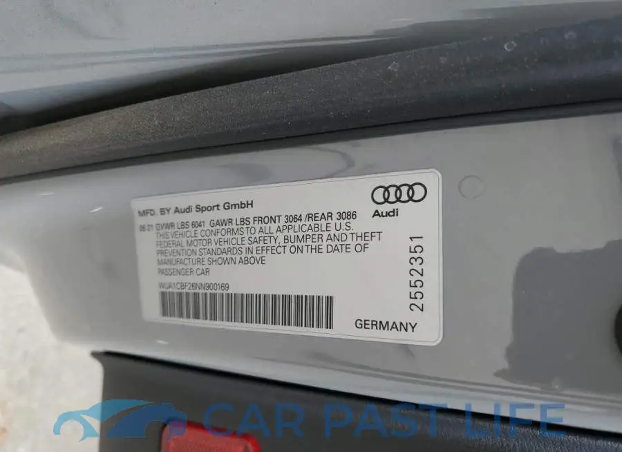 WUA1CBF26NN900169# 12