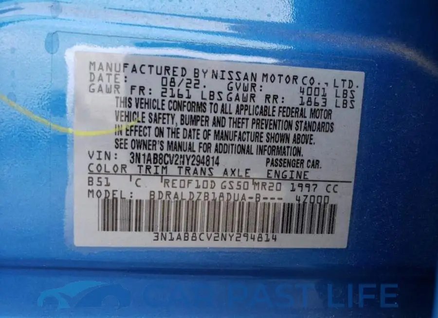 3N1AB8CV2NY294814# 12