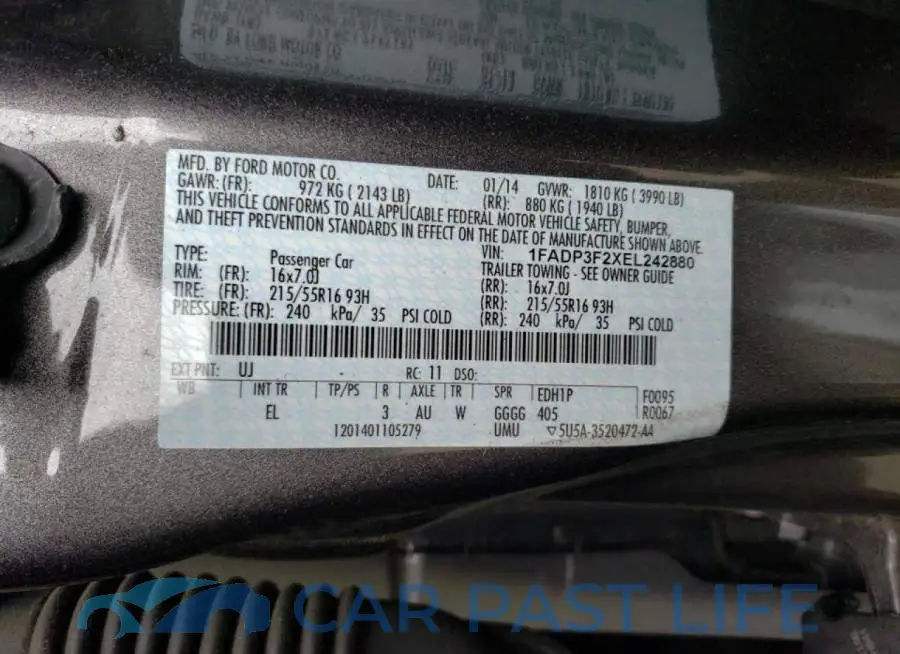 1FADP3F2XEL242880# 12