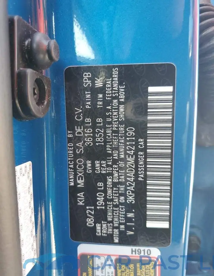 3KPA24AD2ME421190# 13