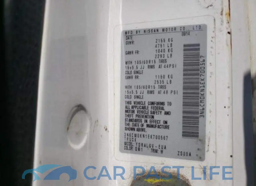 3N6CM0KN1EK700567# 12