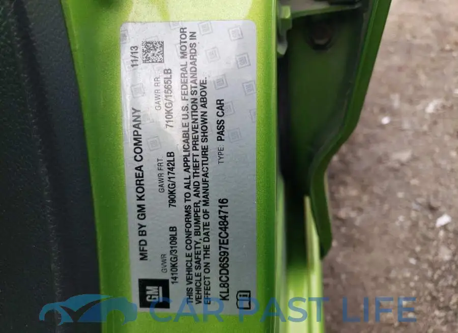 KL8CD6S97EC484716# 12