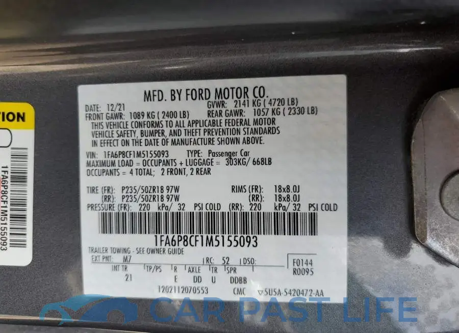 1FA6P8CF1M5155093# 12