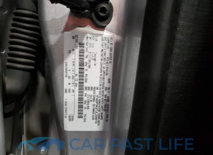 1FADP3K27JL208010# 12