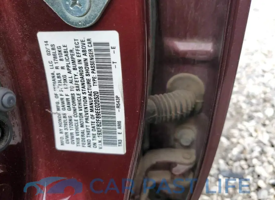 19XFB2F89EE020520# 13