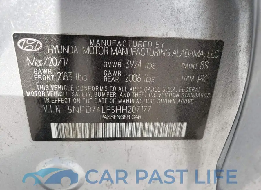 5NPD74LF5HH207177# 12