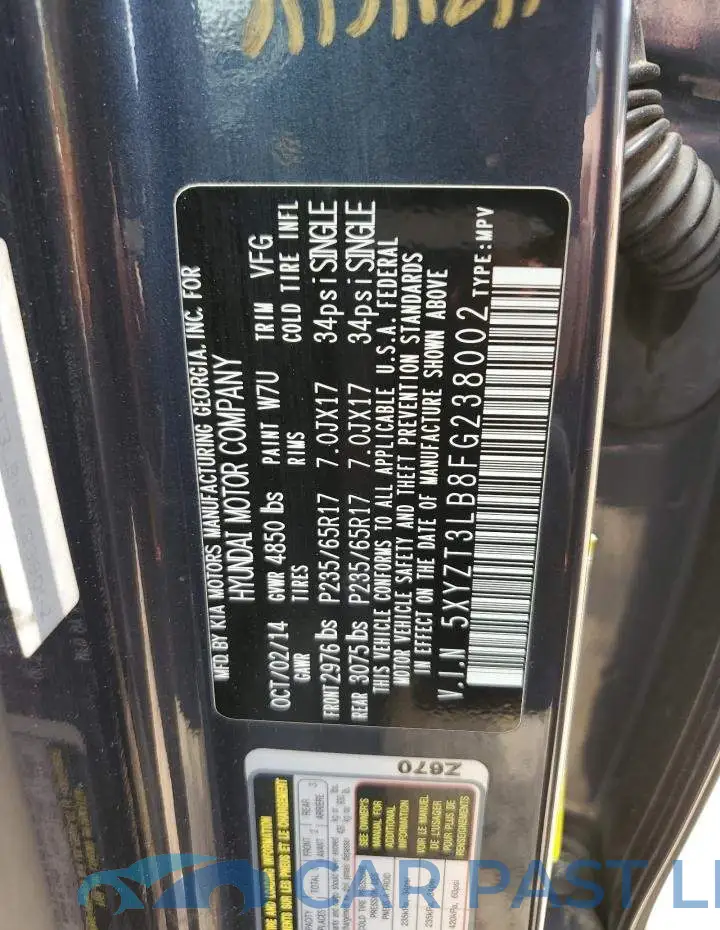 5XYZT3LB8FG238002# 13