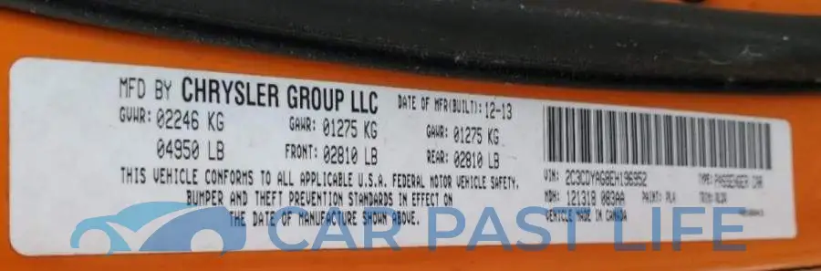2C3CDYAG8EH196952# 13