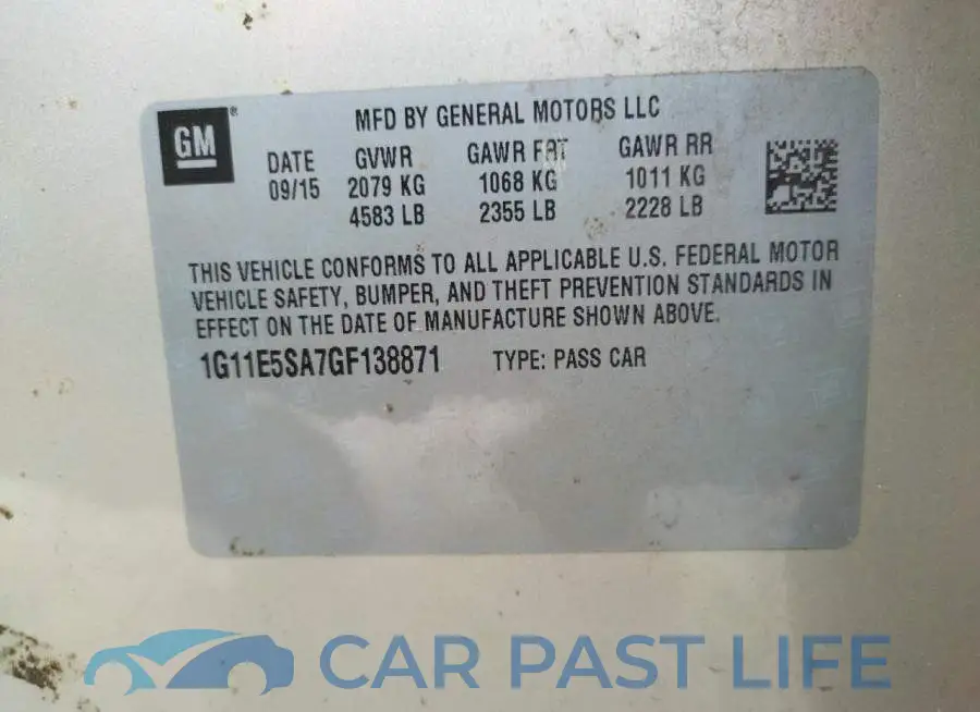 1G11E5SA7GF138871# 12