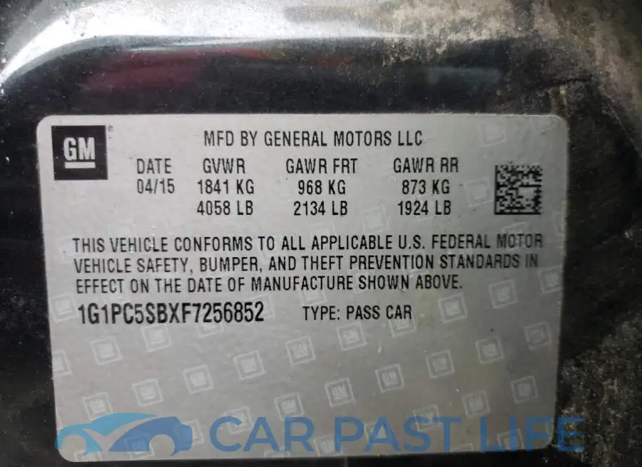 1G1PC5SBXF7256852# 10