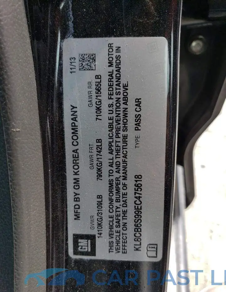 KL8CB6S99EC475618# 12