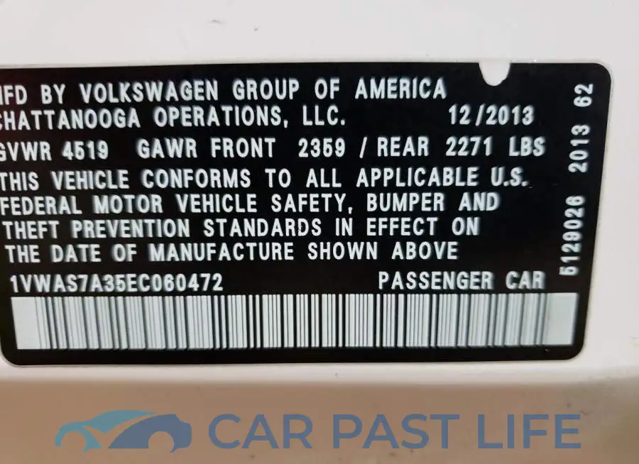 1VWAS7A35EC060472# 12