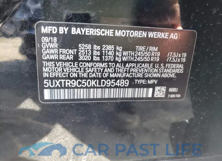 5UXTR9C50KLD95489# 13