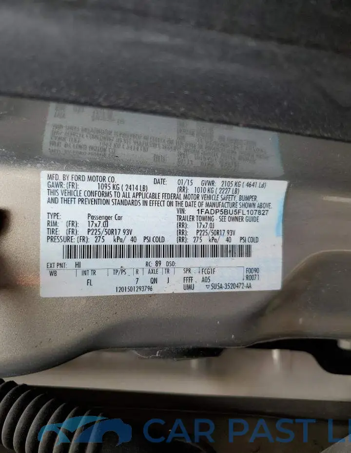 1FADP5BU5FL107827# 14
