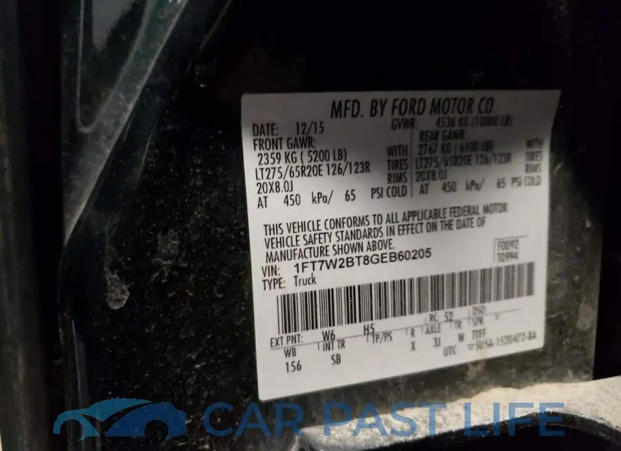 1FT7W2BT8GEB60205# 13