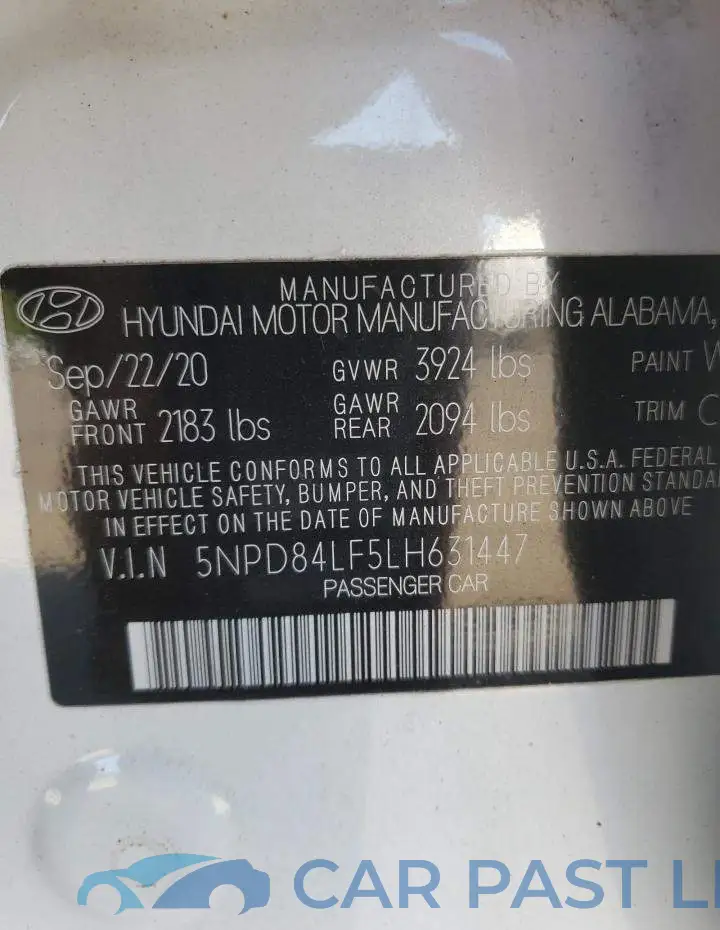5NPD84LF5LH631447# 13