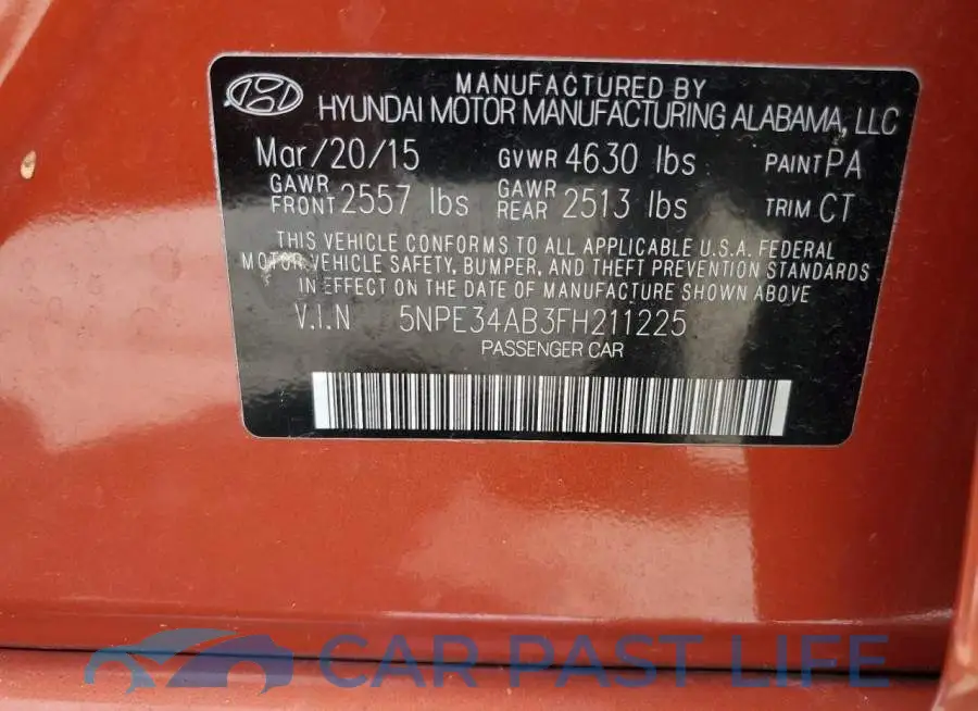 5NPE34AB3FH211225# 12