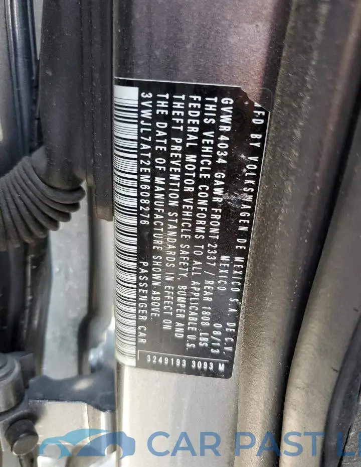 3VWJL7AT2EM608276# 12