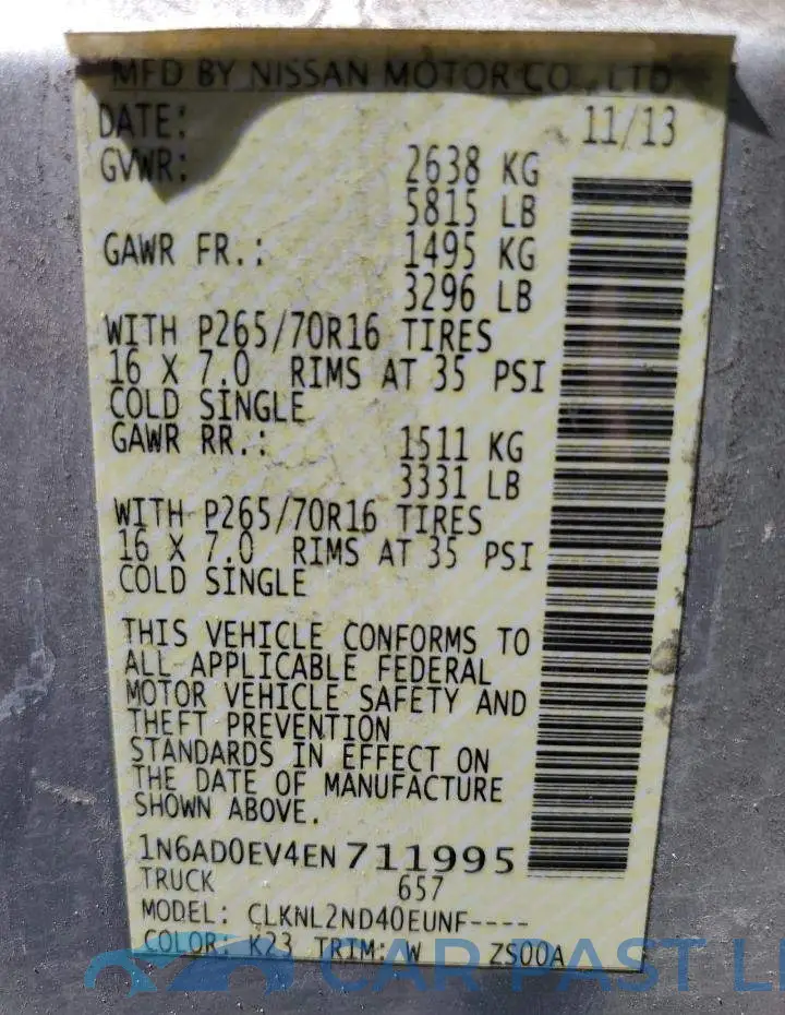 1N6AD0EV4EN711995# 13