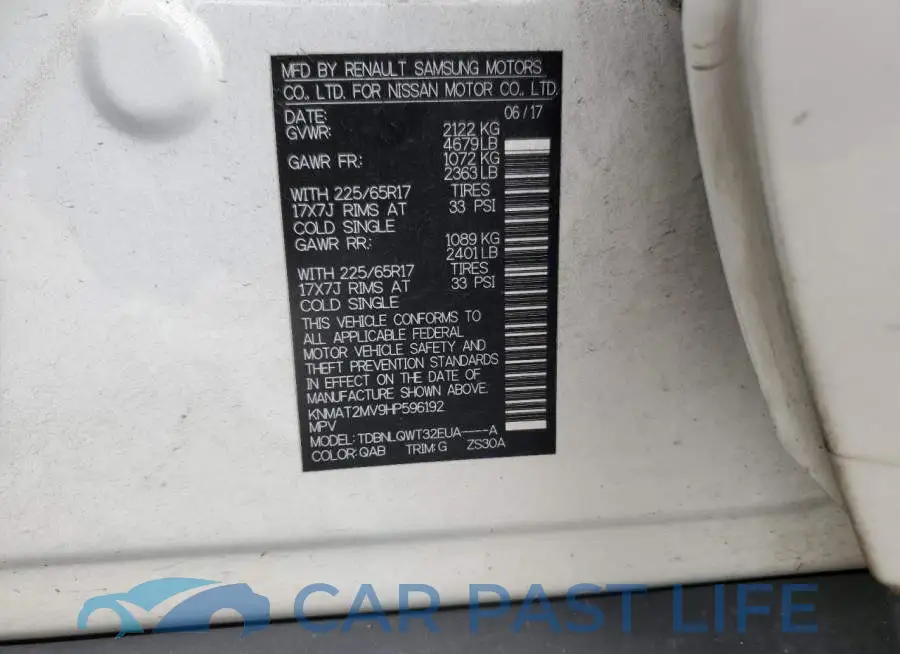 KNMAT2MV9HP596192# 13