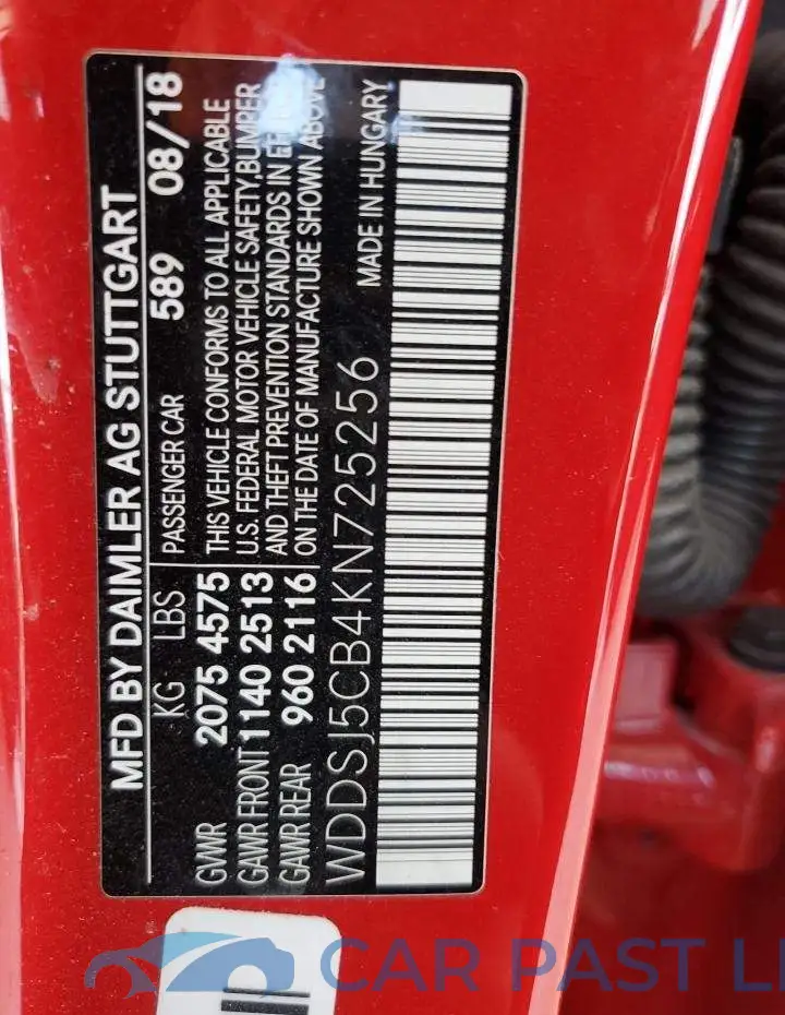 WDDSJ5CB4KN725256# 12