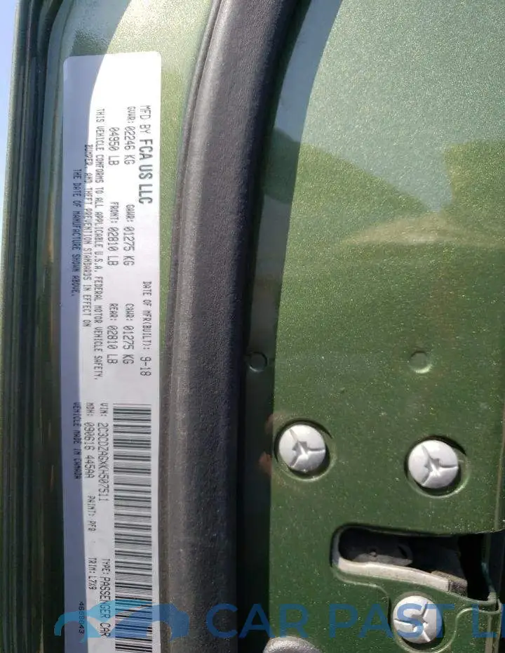 2C3CDZAGXKH507511# 12