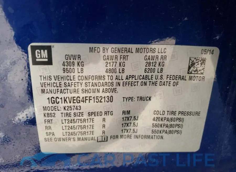 1GC1KVEG4FF152130# 12