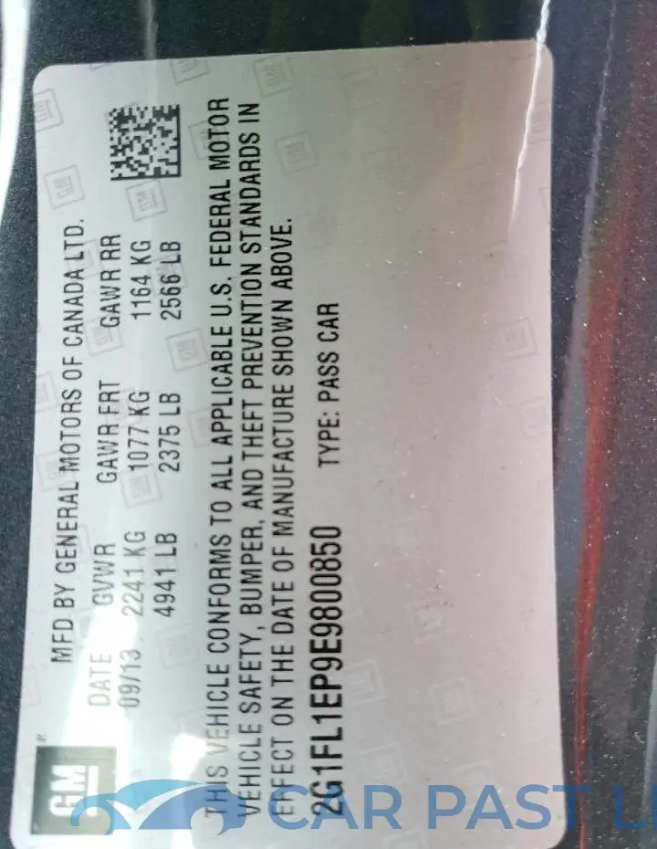2G1FL1EP9E9800850# 13