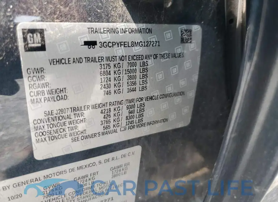 3GCPYFEL8MG127271# 12