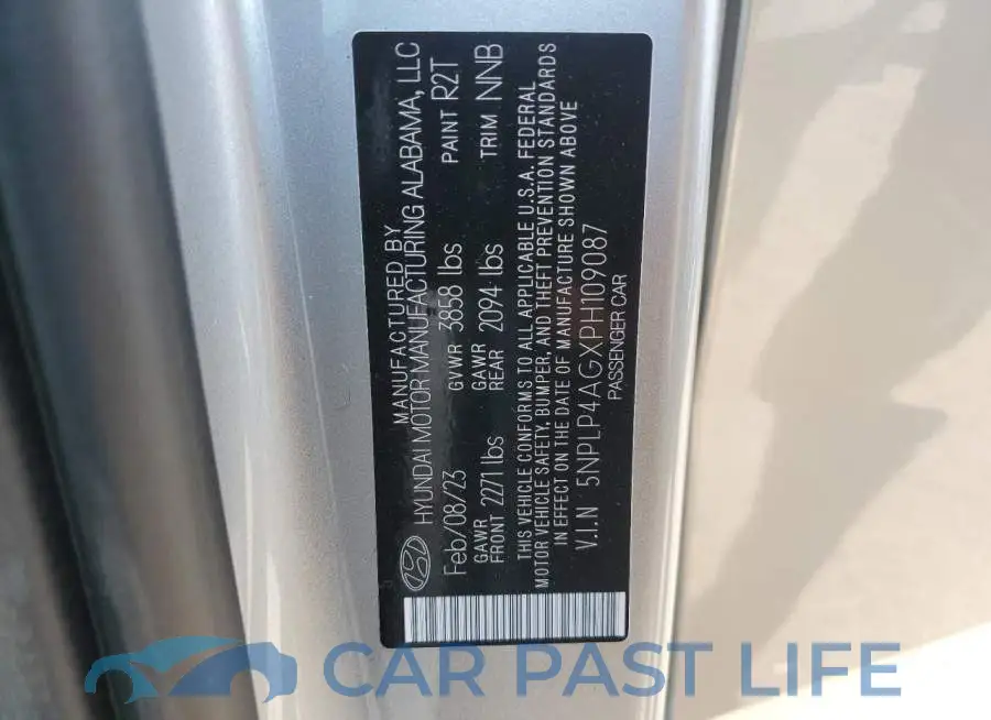 5NPLP4AGXPH109087# 12