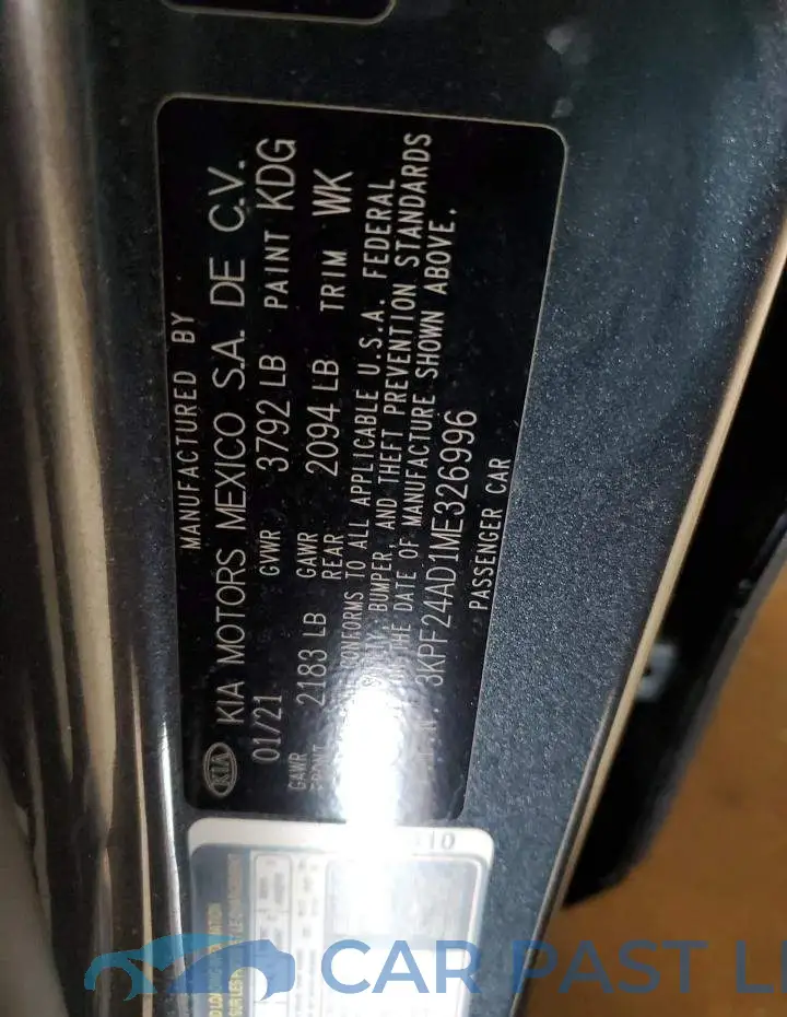 3KPF24AD1ME326996# 13