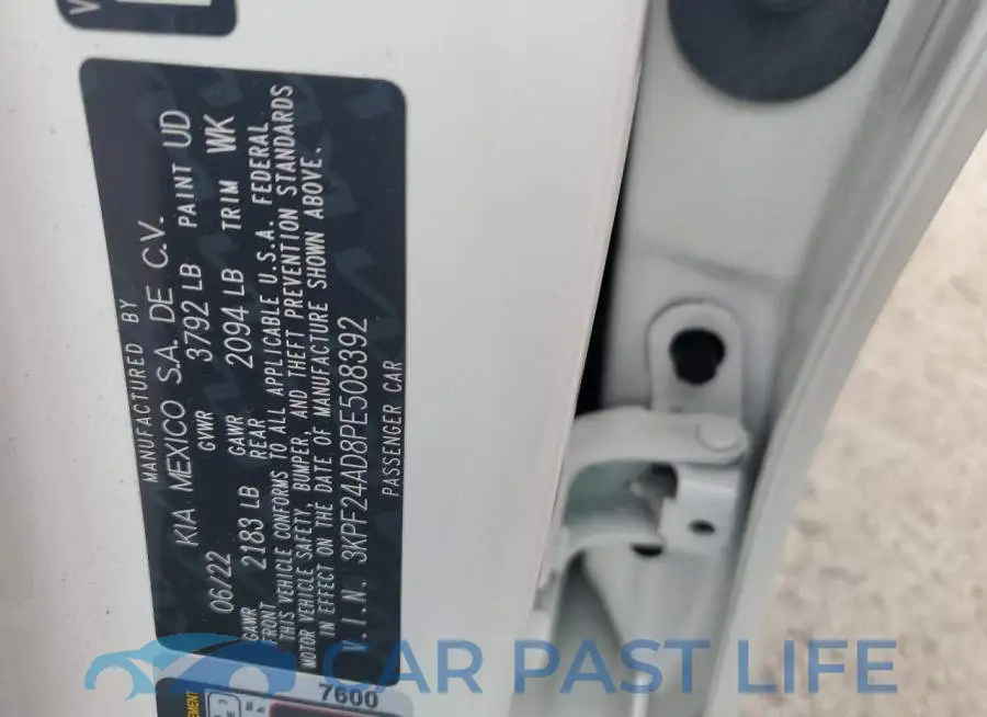 3KPF24AD8PE508392# 12