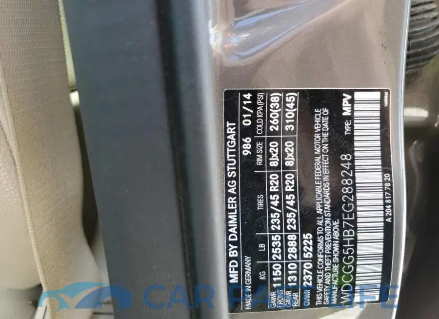 WDCGG5HB7EG288248# 13