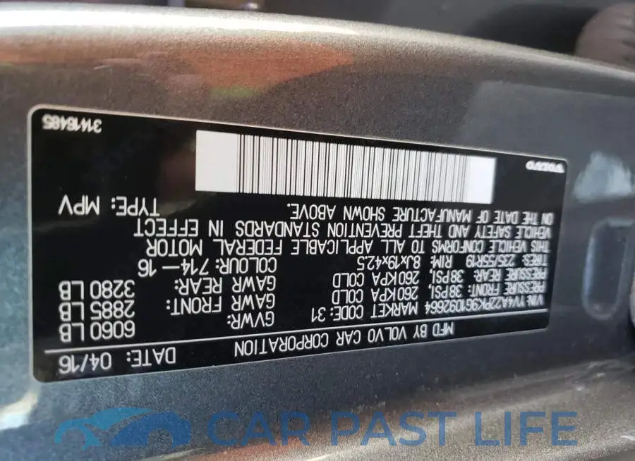 YV4A22PK9G1092664# 13