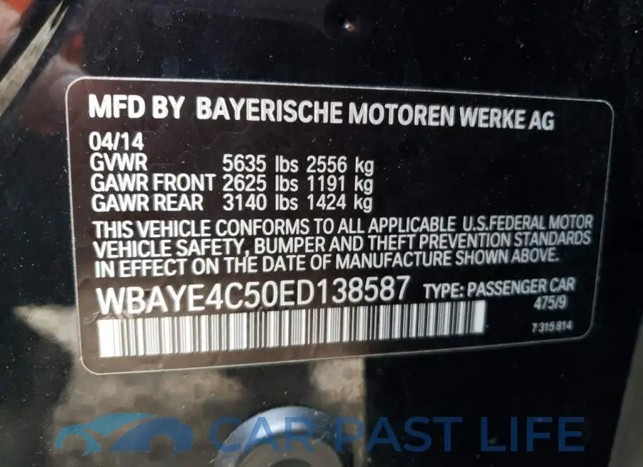 WBAYE4C50ED138587# 13