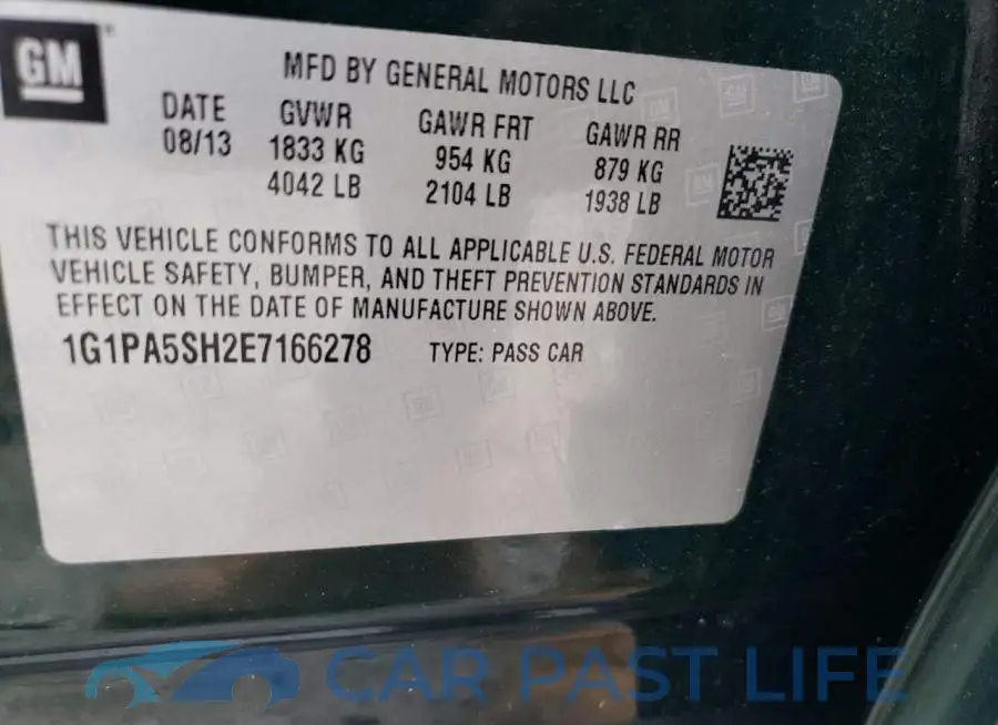 1G1PA5SH2E7166278# 12