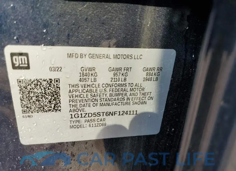 1G1ZD5ST6NF124111# 13