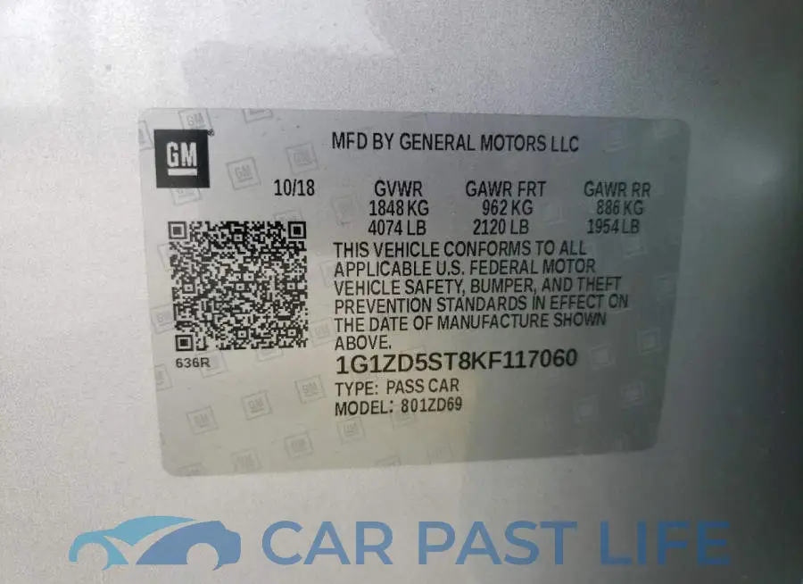 1G1ZD5ST8KF117060# 12