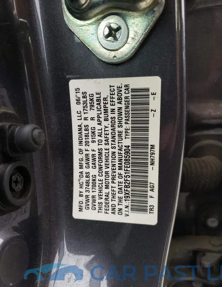 19XFB2F51FE085904# 12
