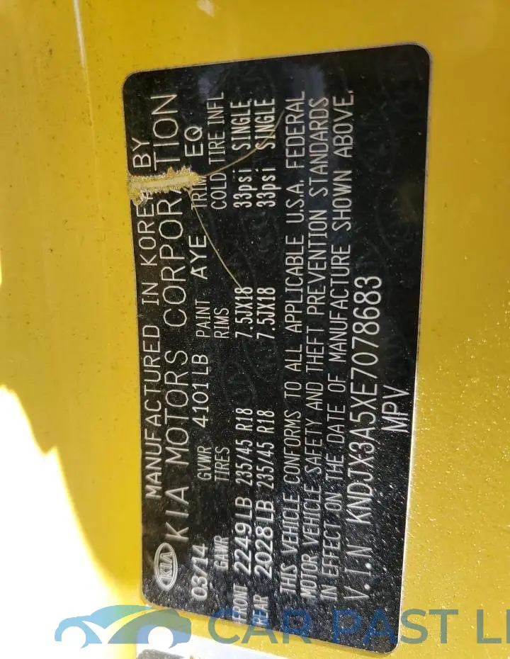 KNDJX3A5XE7078683# 12