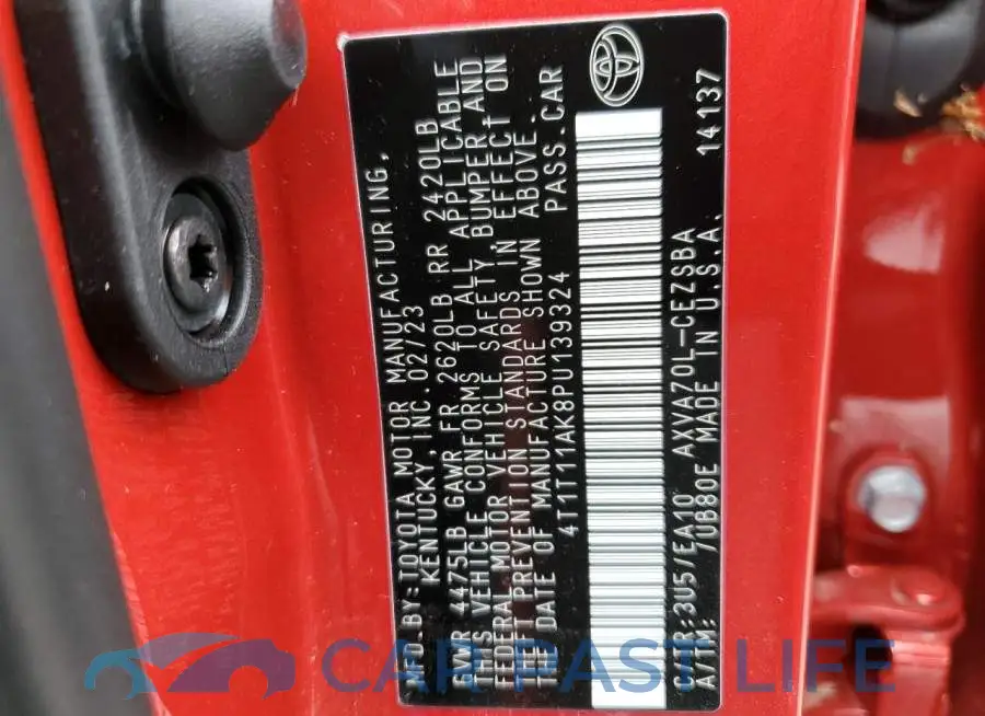 4T1T11AK8PU139324# 12