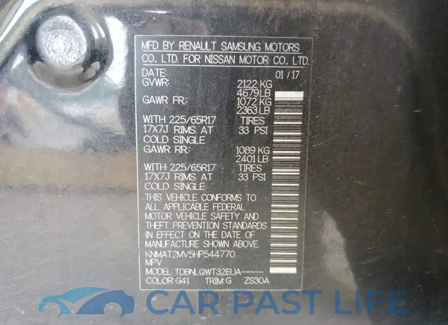 KNMAT2MV5HP544770# 13