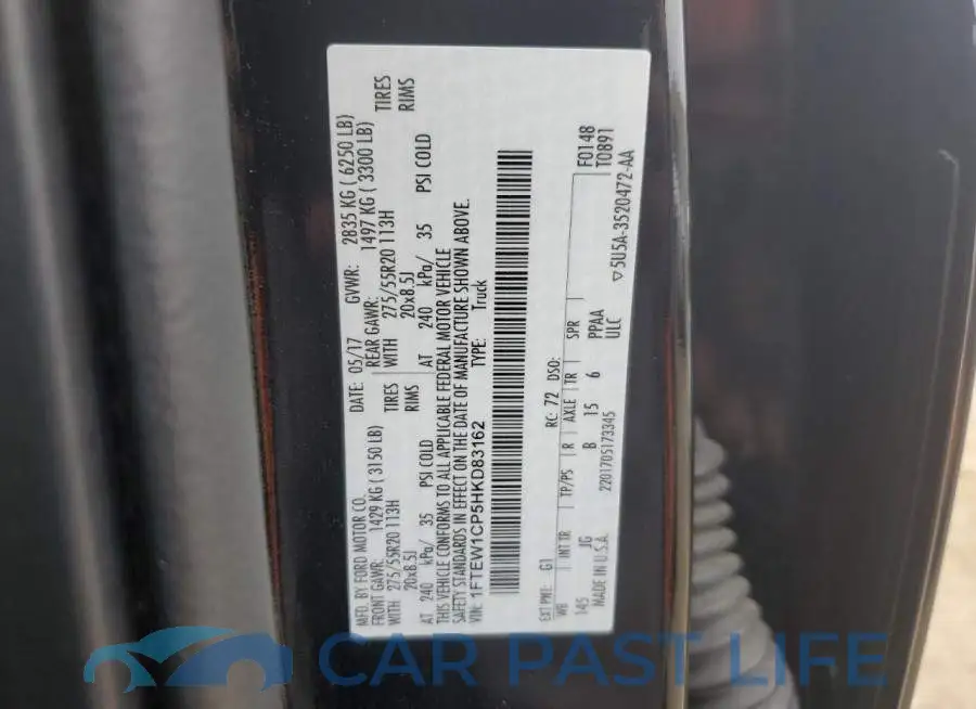 1FTEW1CP5HKD83162# 12