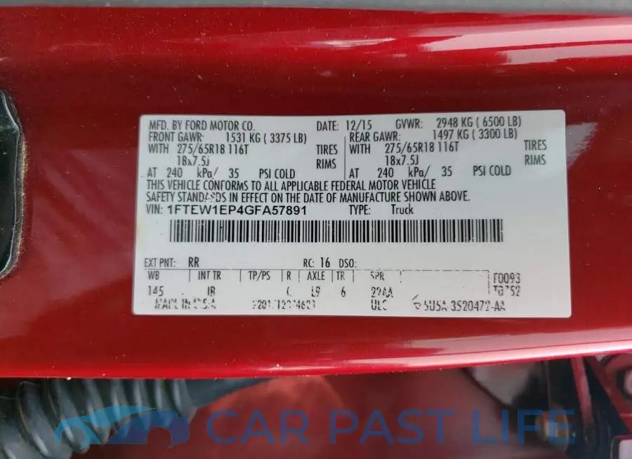 1FTEW1EP4GFA57891# 12